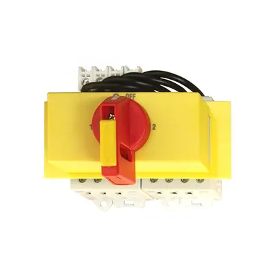 Comutator princ.modular rosu/galben 4p 25A blocabil cu lacat