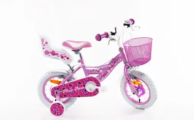 Bicicletă pentru fete SCH Pink Love 12” cu accesorii