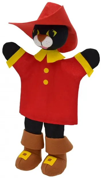 Papusa pentru teatru Moravska ustredna Brno - Puss in Boots, 34 cm
