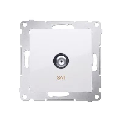 Priza TV tip F pentru instalatii individuale, alb
