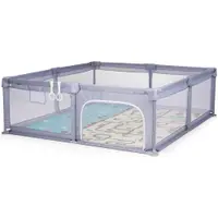 Tarc de joaca pentru copii 180x200 cm Chipolino Laguna Grey