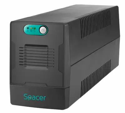 UPS Spacer Line Interactive fara management, 600VA/360W, AVR, 2 x Schuko, LED indicator, 1 baterie 12V/7Ah