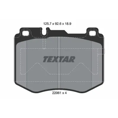 Set placute frana, frana disc TEXTAR 2206101