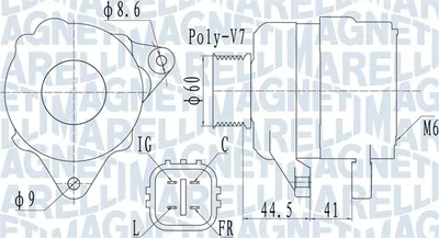 Alternator (14V, 90A) potrivit HONDA CIVIC IX, CIVIC VIII, FR-V 1.8 09.05