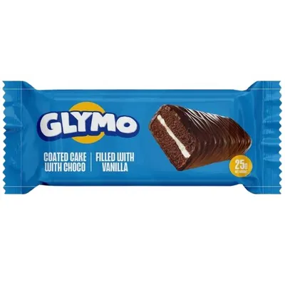 Prajitura cu crema de ciocolata si glazura Glymo, 40g Engros
