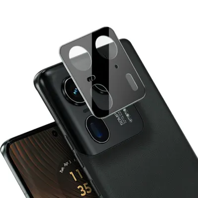 Folie de protectie Camera Spate Techsuit pentru Motorola Edge 50 Ultra, Sticla Securizata, Neagra