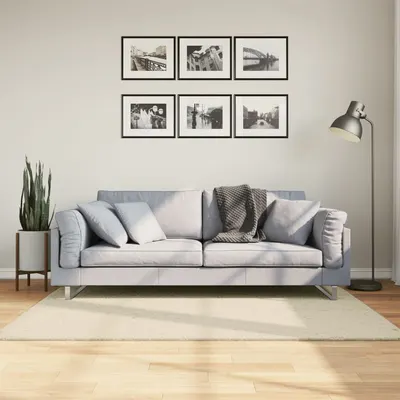 Gossi covor huarte, fir scurt, moale si lavabil, crem, 120x170 cm