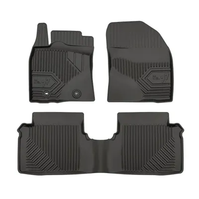 Set covorase cauciuc 3 piese No. 77, fata spate negru, potrivit TOYOTA AVENSIS 11.08-10.18