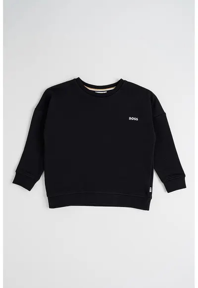 Bluza de trening cu decotleu la baza gatului - Negru
