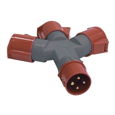 Adapter the three-beam TS1013-214 3P+PE 16A 380V IP44
