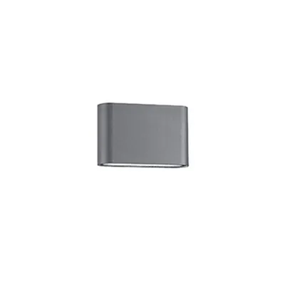 Aplica SOHO Inchis Gray Aluminiu Sticla Diffuser LED 2x5 Wat 800Lm 3000K, 220-240 Volt 50Hz Beam 2x60o -IP54