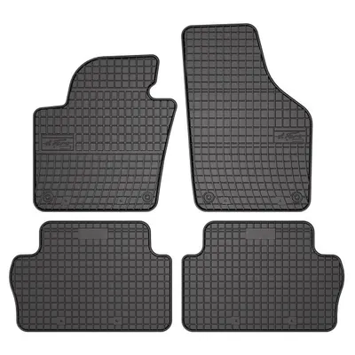 Covor podea FROGUM cauciuc, 4 buc. BASIC, fata spate, set, culoare neagra, potrivit SEAT ALHAMBRA; VW SHARAN 05.10-12.22, Van