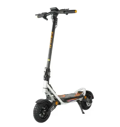Trotineta electrica KuKirin A1, viteza 45 km/h, autonomie 45km, motor 800W, baterie 48V/13Ah, roti 10inch (Argintiu/Negru)