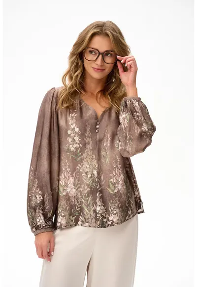 Bluza Li cu imprimeu floral