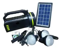 Kit Solar GDLite GD-2000A cu 3 becuri incluse, boxa cu Bluetooth si Radio XL