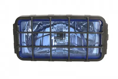 Far universal stanga dreapta (faza lunga, H3, 12 24V, latime 182mm, inaltime 86mm, albastru, metal, crom, lungime cablu: 150mm)