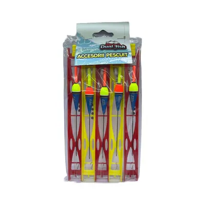 Linii undita fir monofilament 7 M lungime, carlig numarul 12, 5 bucati /set, Dual Fish ( pret/ bucata )