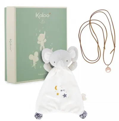 Set cadou Kallo - Jucărie de pluș și zornăitoare, Elefant