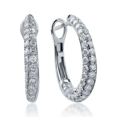 Cercei din aur alb cu diamante de 1.001ct