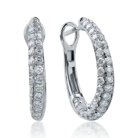 Cercei din aur alb cu diamante de 1.001ct