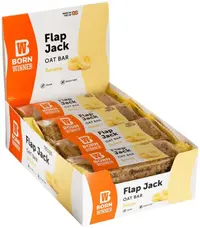 Flap Jack Oat Bar, banană, 12 buc, Born Winner