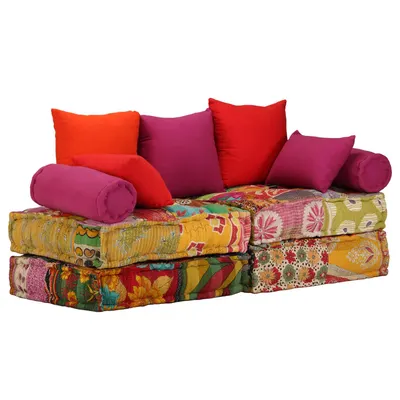 Gossi canapea puf modulara cu 2 locuri, petice, material textil