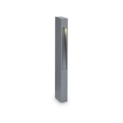 Stalp de gradina Mercurio, 1 bec, dulie G9, L:50 mm, H:600 mm, Gri