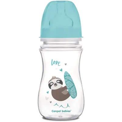 Canpol babies Exotic Animals biberon pentru sugari Blue 1 buc