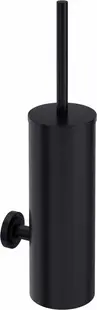 Perie wc montare pe perete, negru, Deante Temisto