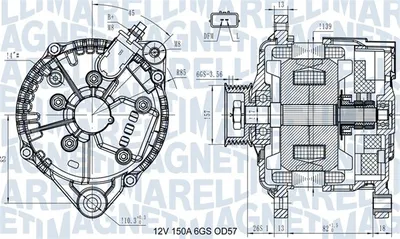 Alternator (12V, 150A) potrivit RENAULT ESPACE IV, VEL SATIS 3.5 06.02