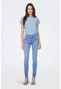 Tricou cu broderie Sangallo Milla - Albastru pastel