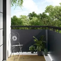 vidaXL Ecran de balcon Gri închis 300 x 80 cm poliratan