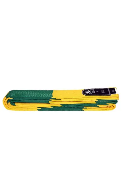 Centura BJJ Senior DAX SPORTS Galbena/Verde