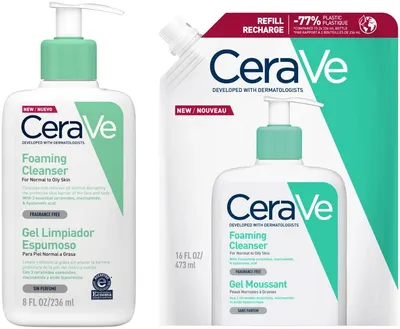 CeraVe Set - Gel-spumă de curățare pentru față și corp + Filler, 236 + 473 ml