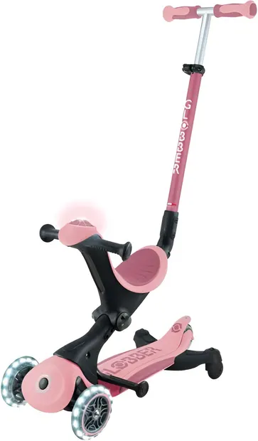 Trotineta pliabila 5 in 1 Globber - Go Up Deluxe Lights 360°, roz