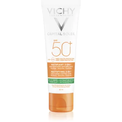 Vichy Capital Soleil Mattifying 3-in-1 crema pentru fata, protectoare si matifianta SPF 50+ 50 ml