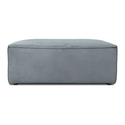 Taburet modular gri cu tapițerie din catifea reiată Sting – Scandic