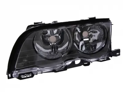 Far stanga H7, electric, cu motoras, fundal titanium BMW Seria 3 E46