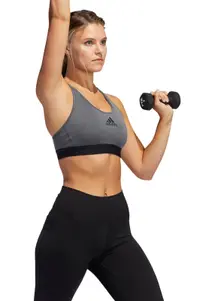 Bustiera sport femei Adidas Don't Rest Alphaskin Gri XXS