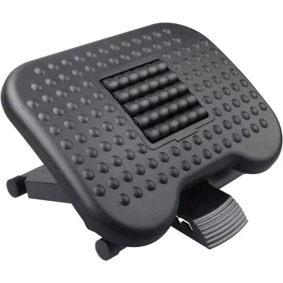 Suport ergonomic pentru picioare, role masaj, 3 trepte inaltime, suprafata anti-derapanta