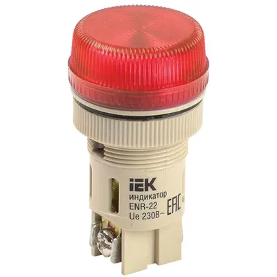Lampa semnalizare ENR-22 cylinder d22mm red neon /240V cylinder