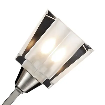Aplica Austin 2 Light Wall Light Satin Chrome Glass