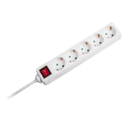 Prelungitor 5 cai cu intrerupator 1.5M( 3G1.5MM2) alb V-TAC SKU-8766