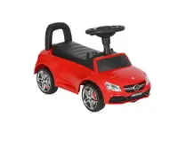 Masinuta copii fara pedale Mercedes Coupe Red cu muzica si sunete, spatiu pentru depozitarea jucariilor, spatar inalt, protectie impotriva rasturnarii, inaltime de la sol la sezut 24 cm