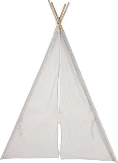 Cort teepee alb, pentru copii, 160 x 103 cm