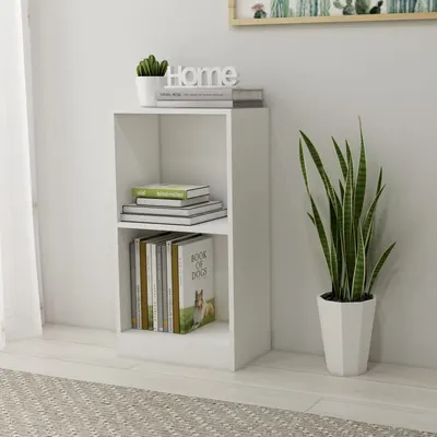 Gossi biblioteca, alb, 40x24x75 cm, lemn prelucrat