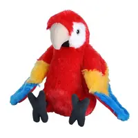 Papagal Macaw Stacojiu - Jucarie Plus Wild Republic 20 cm