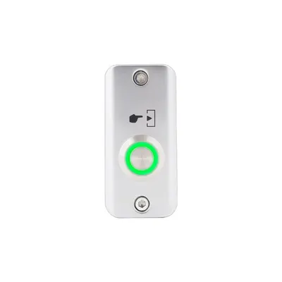 Buton cerere iesire pentru exterior SMB-S001(LED)-RDGN, NO/COM, LED rosu / verde, aliaj zincat, aparent