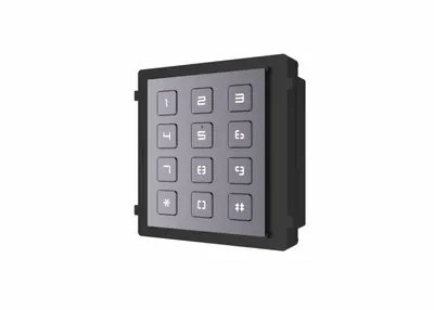 Modul de extensie videointerfon cu tastatura Hikvision DS-KD-KP permite formarea codului de apartament sau a codului de acces mo
