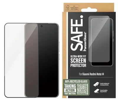 Protector de sticlă SAFE - Ultra Wide Fit, Redmi Note 14, transparent
